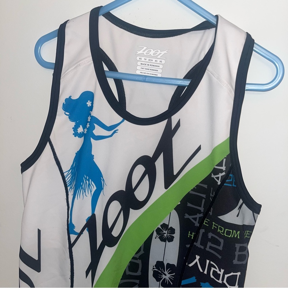 Zoot Women's Ultra Tri Ali'I Racerback Shirt “Flying Hawaiian” Design Size XS